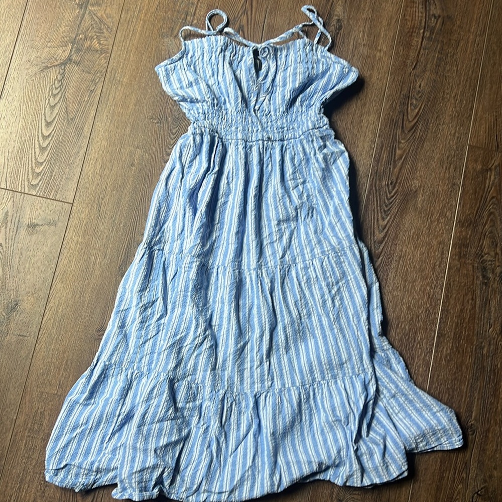 Stripped mid length dress
